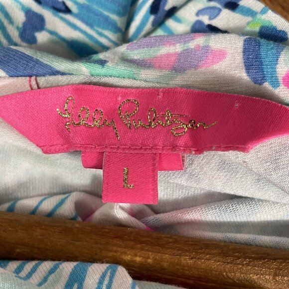 Lilly Pulitzer Alessa Romper Dress Womens Size Large Sink or Swim V-Neck Ruffle - Picture 5 of 9